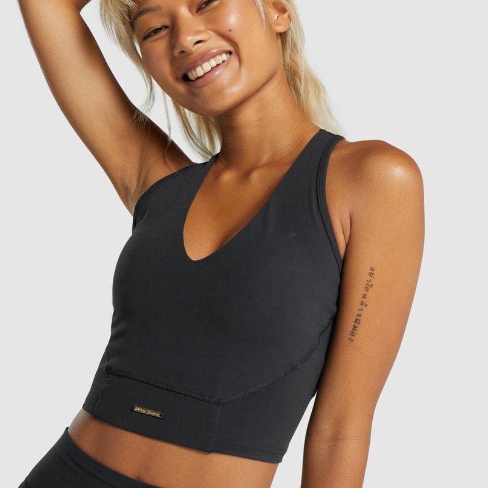 Gymshark Whitney Crop Tank-Black